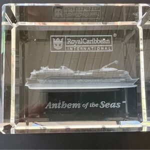 Anthem of the Seas Royal Caribbean Crystal Block Ship Models